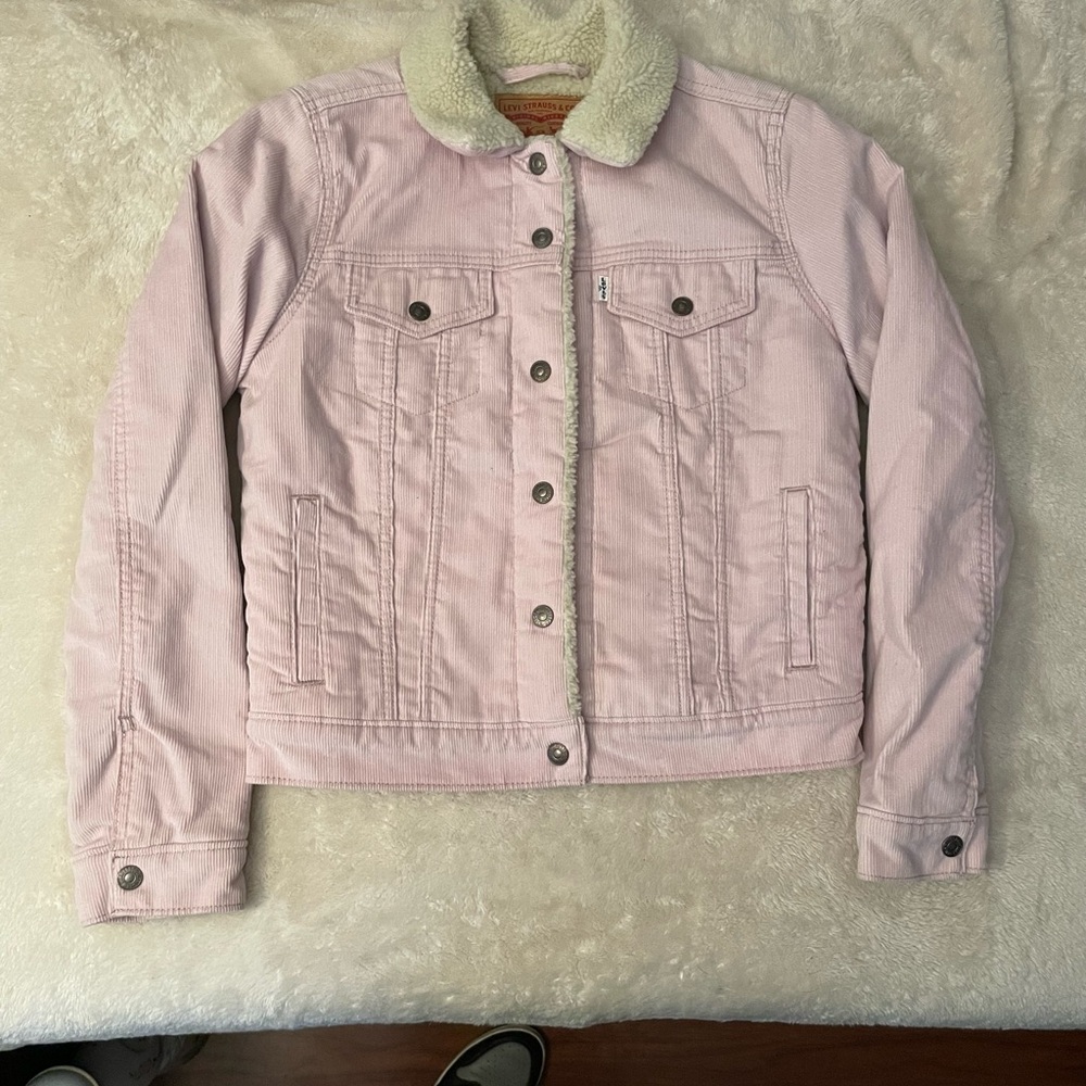 Levi's Pink CORDUROY ORIGINAL SHERPA TRUCKER JACKET